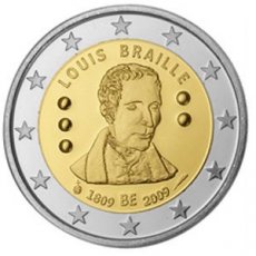 België 2 Euro 2009, Louis Braille, FDC