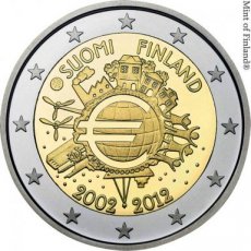 Finland 2 Euro 2012, 10 Jaar Chartale Euro, FDC