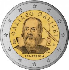 Italië 2 Euro 2014, Galileo Galilei, FDC