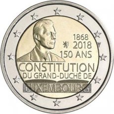18-LUX-2E.1.1 Luxemburg 2 Euro 2018, Grondwet met muntmeesterteken Leeuw, FDC