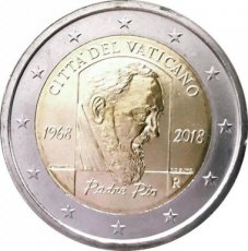 Vatikaan 2 Euro 2018, Padre Pio, FDC