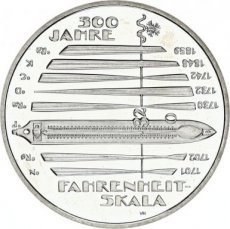 Germany, 10 Euro Silver 2014 Fahrenheit Skala, UNC