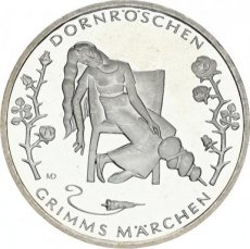 Germany, 10 Euro Silver 2015 Dornroschen, UNC-