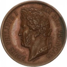 France, Superb Bronze Medal Louis Philippe I, XF