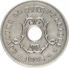 Belgium, 5 Centimes 1905 FR, Morin 275, XF