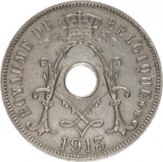 Belgium, 25 Centimes 1913 FR, Morin 321, XF