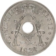 Belgium, 25 Centimes 1928 FL, Morin 334, XF/AU