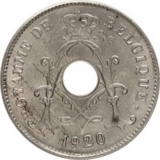 Belgium, 10 Centimes 1920 FR, Morin 337, XF/AU
